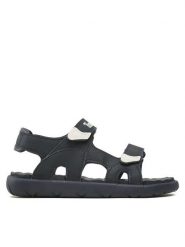 Timberland Sandały Perkins Row 2-Strap TB0A5N4B0191 Granatowy. Niebieskie sandały chłopięce Timberland, ze skóry, bez zapięcia. Za 159.99 zł.