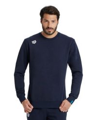 Bluza Arena Crew Solid. Niebieskie bluzy sportowe damskie Arena, xl, bez wzorów, z bawełny, bez ramiączek, długie, bez kaptura. Za 296.00 zł.