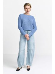 Rich & Royal Sweter w kolorze niebieskim rozmiar: L. Niebieskie swetry klasyczne damskie Rich & Royal, l, z bawełny, bez kołnierzyka. Za 174.84 zł.
