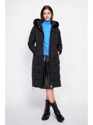 ASSUILI Płaszcz pikowany w kolorze czarnym rozmiar: 34. Czarne płaszcze damskie Assuili, bez wzorów, klasyczne. Za 369.99 zł.