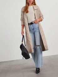 Milan Kiss Kardigan w kolorze beżowym rozmiar: L. Brązowe kardigany damskie Milan Kiss, l, bez wzorów. Za 173.99 zł.