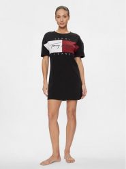 Tommy Jeans Sukienka codzienna UW0UW04969 Czarny Relaxed Fit. Czarne sukienki damskie Tommy Jeans, na co dzień, xs, bez wzorów, z bawełny, bez kołnierzyka, bez ramiączek, proste. Za 299.99 zł.