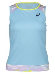 Asics Top sportowy w kolorze błękitnym rozmiar: L. Niebieskie topy damskie Asics, l, bez wzorów, z materiału, bez kołnierzyka. Za 78.45 zł.