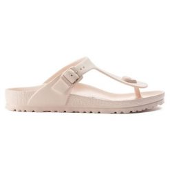 Japonki Birkenstock Gizeh Eva 1014569 różowe. Czerwone klapki damskie bez wzorów, z materiału, bez obcasa. Za 316.64 zł.
