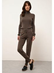 Just Cashmere Kaszmirowe spodnie "Wendy" w kolorze brązowym rozmiar: XL. Brązowe spodnie materiałowe damskie Just Cashmere, bez wzorów, z kaszmiru. Za 456.99 zł.