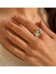 Les Favorites Srebrny pierścionek z cyrkoniami rozmiar: 50. Szare pierścionki damskie Les Favorites, z cyrkonią, srebrne. Za 130.99 zł.