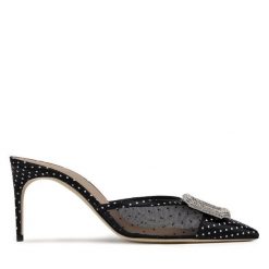 Klapki MALONE SOULIERS. Czarne klapki damskie MALONE SOULIERS, bez wzorów, bez obcasa. Za 2,389.00 zł.