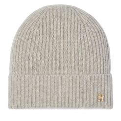 Czapka Tommy Hilfiger. Szare czapki zimowe damskie Tommy Hilfiger. Za 369.99 zł.