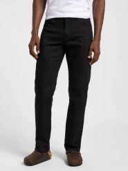 MESKIE SPODNIE LEE WEST CLEAN BLACK 112361073. Czarne spodnie materiałowe męskie Lee, bez wzorów, z jeansu. Za 179.99 zł.