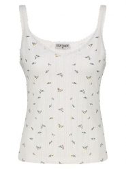 Sublevel Top w kolorze białym rozmiar: M. Białe topy damskie Sublevel, m, bez wzorów, z bawełny, bez kołnierzyka. Za 39.99 zł.