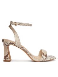 Aldo Sandały Austorai 14190558 Écru. Sandały damskie Aldo, bez wzorów, ze skóry, bez obcasa, na słupku. Za 379.99 zł.