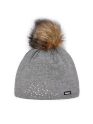 Eisbär Czapka Nalin Lux Crystal 80115 006 Szary. Szare czapki zimowe damskie Eisbar, z materiału. Za 279.99 zł.