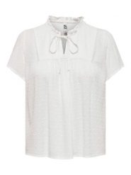 JDY Bluzka "Jdylima" w kolorze białym rozmiar: 38. Białe bluzki damskie JDY, bez wzorów, z wiskozy, bez kołnierzyka, bez ramiączek. Za 65.69 zł.