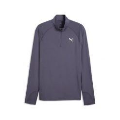 Bluza treningowa z zamkiem błyskawicznym 1/4 Puma Velocity Cloudspun. Szare bluzy bez kaptura męskie Puma, bez wzorów, z materiału, eleganckie, bez kołnierzyka, bez ramiączek. Za 233.20 zł.