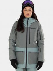 Kurtka Narciarska Damska Fundango Poplar ECO. Zielone kurtki damskie Fundango, na zimę, l, bez wzorów, z materiału, bez kaptura. Za 499.00 zł.