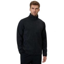 Polar męski 4F, polar imitujący sweter, 280 g/m². Czarne kardigany męskie 4f, l, bez wzorów, z elastanu, bez kołnierzyka. Za 159.99 zł.