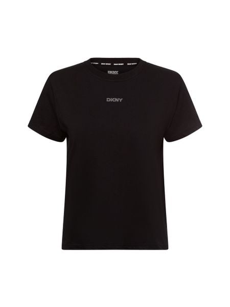 DKNY Sport Koszulka Kobiety Bawełna czarny, M. Czarne bluzki sportowe damskie DKNY Sport, m, z bawełny, bez kołnierzyka, bez ramiączek. Za 199.95 zł.
