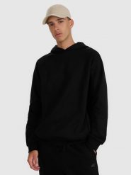 4F Bluza dresowa nierozpinana z kapturem męska - czarna XL. Czarne bluzy z kapturem męskie 4f, m, z dresówki. Za 159.99 zł.