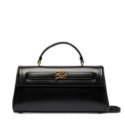 Torebka KARL LAGERFELD. Czarne torebki klasyczne damskie Karl Lagerfeld, bez wzorów, bez dodatków. Za 1,399.00 zł.