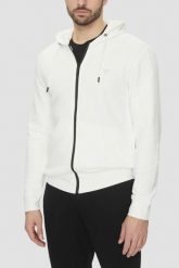 GUESS Biała męska bluza Aldwin, Rozmiar XXL. Białe bluzy bez kaptura męskie Guess, m, z bawełny. W wyprzedaży za 285.99 zł.