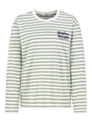 Sublevel Koszulka w kolorze zielono-białym rozmiar: S. Zielone bluzki damskie Sublevel, s, bez wzorów, z bawełny, bez kołnierzyka, bez ramiączek. Za 52.17 zł.