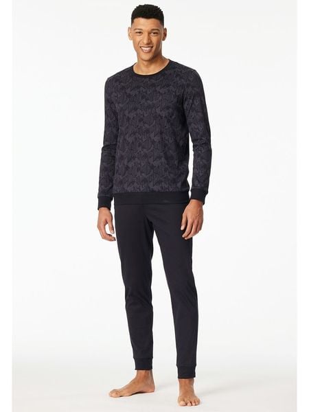 Schiesser Piżama w kolorze antracytowym rozmiar: 54. Czarne piżamy męskie Schiesser, bez wzorów, z bawełny, bez ramiączek. Za 173.99 zł.