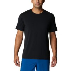 Koszulka sportowa z krótkim rękawem M Endless Trail Running Tech Tee. Czarne t-shirty sportowe męskie Columbia, m, z elastanu, bez ramiączek, do biegania. Za 219.00 zł.