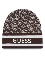 Guess Czapka W4BZ21 Z3JD2 Brązowy. Brązowe czapki zimowe damskie Guess, z materiału. Za 179.99 zł.