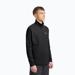 Bluza męska Jack Wolfskin Baiselberg Fz. Czarne bluzy bez kaptura męskie Jack Wolfskin, l, z materiału. Za 299.99 zł.