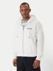 Guess Jeans Bluza M6GQB6 KCPR1 Biały Boxy Fit. Białe bluzy bez kaptura męskie Guess Jeans, l, z bawełny. Za 439.99 zł.