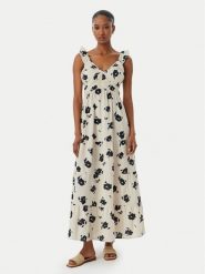 Vero Moda Sukienka letnia Dicthe 10341603 Beżowy Regular Fit. Brązowe sukienki damskie Vero Moda, na lato, xl, bez wzorów, z bawełny, bez kołnierzyka, bez ramiączek. Za 229.99 zł.