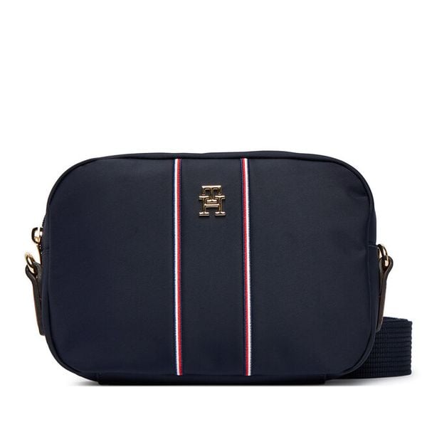 Torebka Tommy Hilfiger. Niebieskie listonoszki damskie Tommy Hilfiger, bez wzorów, bez dodatków. Za 258.99 zł.