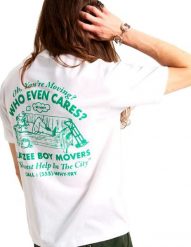 T-shirt Vans VN000PCQWHT1 męski. Białe t-shirty męskie Vans, m, bez wzorów, z materiału, bez kołnierzyka. Za 139.25 zł.