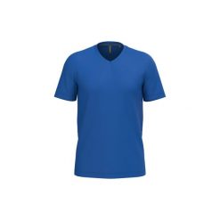 T-shirt z dekoltem w kształcie litery V Kariban. Niebieskie t-shirty męskie KARIBAN, m, bez wzorów, z bawełny, bez kołnierzyka. Za 105.50 zł.