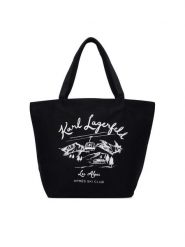 KARL LAGERFELD Torebka B4W50056 Czarny. Czarne torebki klasyczne damskie Karl Lagerfeld, bez wzorów, z materiału, bez dodatków. Za 389.99 zł.