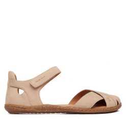 Sandały Josef Seibel. Białe sandały damskie Josef Seibel, bez wzorów, bez obcasa, na płaskiej podeszwie. Za 439.99 zł.