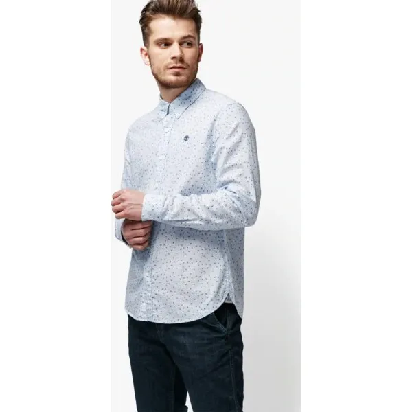 Timberland Koszula Ls Mumford River Chambray Eclectic Microp , niebieski, rozmiar L. Niebieskie koszule męskie Timberland, l, z aplikacjami, z bawełny, bez kołnierzyka, bez ramiączek. W wyprzedaży za 223.99 zł.