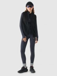 4F Legginsy bezszwowe w prążki damskie - czarne XS/S. Czarne legginsy damskie 4f, s, bez wzorów, z dzianiny. W wyprzedaży za 59.99 zł.