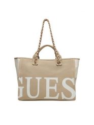 Guess Torebka E6GZ03 WP750 Beżowy jasny. Brązowe torebki klasyczne damskie Guess, z aplikacjami, z bawełny, bez dodatków. Za 399.99 zł.