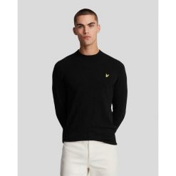 Sweter z okrągłym dekoltem Lyle & Scott Lambswool Blend. Czarne swetry męskie LYLE AND SCOTT, na zimę, m, bez wzorów, z wełny, bez kołnierzyka. Za 408.80 zł.