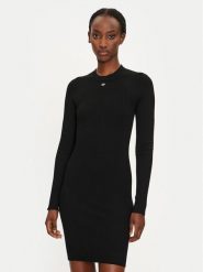Replay Sukienka dzianinowa DK3319.000.G23370 Czarny Slim Fit. Czarne sukienki damskie Replay, xl, bez wzorów, z dzianiny, bez kołnierzyka, bez ramiączek. Za 459.99 zł.