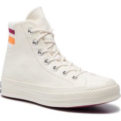 Trampki CONVERSE - Chuck 70 Hi 163364C Egret/Rhubarb/Oran. Brązowe trampki i tenisówki męskie Converse, bez wzorów, z gumy, bez zapięcia. W wyprzedaży za 279.00 zł.