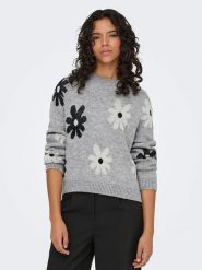 ONLY Sweter w kolorze szarym rozmiar: S. Szare swetry klasyczne damskie Only, s, bez kołnierzyka. Za 124.95 zł.