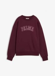 Bluza oversize z mieszanki bawełny. Czerwone bluzy bez kaptura damskie bonprix, z bawełny. Za 109.99 zł.