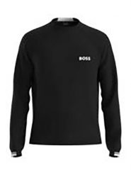 Hugo Boss Underwear Sweter w kolorze czarnym rozmiar: M. Czarne swetry męskie Hugo Boss Underwear, m, bez wzorów, z bawełny, bez kołnierzyka. Za 358.45 zł.