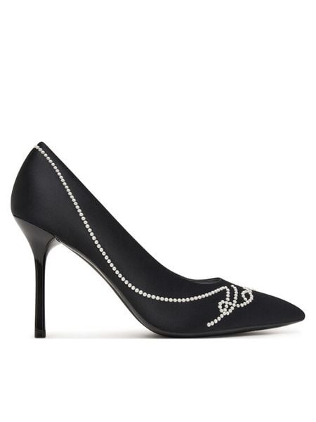 KARL LAGERFELD Szpilki Sarabande KL30906P Czarny. Czarne szpilki Karl Lagerfeld, bez wzorów, z materiału, bez obcasa. Za 794.99 zł.