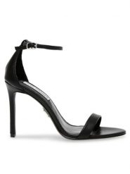 Steve Madden Sandały Tecy Sandal SM11002956-03001-017 Czarny. Czarne sandały damskie Steve Madden, bez wzorów, ze skóry, bez obcasa, na szpilce. Za 259.99 zł.