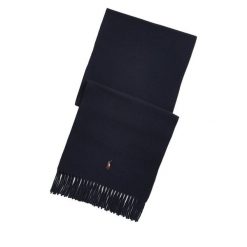Szal Polo Ralph Lauren. Niebieskie szaliki męskie Polo Ralph Lauren, bez wzorów. Za 469.99 zł.