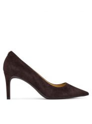 MICHAEL Michael Kors Szpilki Alina 40F2HNMP1S Brązowy. Brązowe szpilki MICHAEL Michael Kors, bez wzorów, ze skóry, bez obcasa. Za 629.99 zł.