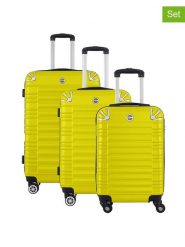 Geographical Norway 3-częściowy zestaw "Sourcing" w kolorze żółtym rozmiar: onesize. Żółte walizki Geographical Norway, bez wzorów, z materiału. Za 347.99 zł.